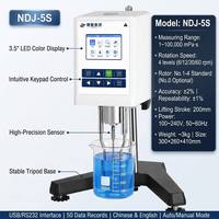 Viskometer Rotasi Digital NDJ-5S 1-100000 MPas 4 Kecepatan Rotor 1-4 Pelapis Cat Tinta Cairan Penguji Viskositas Laboratorium