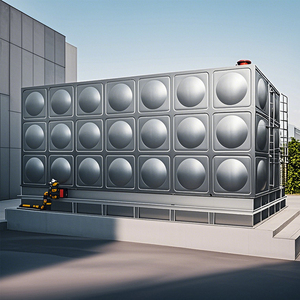 Réservoir de stockage d'eau en acier inoxydable SS304 pour les usines de fabrication, réservoir sous pression, pompe, productivité de 10 000 L/heure, garantie d'un an - Product Image 6