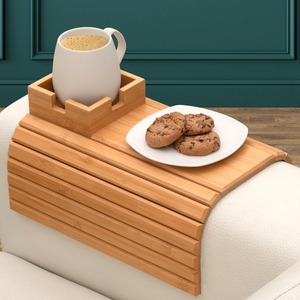 Bandeja <span class=keywords><strong>de</strong></span> bambú para brazo <span class=keywords><strong>de</strong></span> sofá, soporte antideslizante para tazas, mesa plegable para reposabrazos <span class=keywords><strong>de</strong></span> sofá, bandeja <span class=keywords><strong>de</strong></span> bambú para reposabrazos <span class=keywords><strong>de</strong></span> sofá con soporte para tazas - Product Image 3