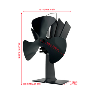 Ventilateur de ventilation EJ <span class=keywords><strong>Ecofan</strong></span> à 3 pales en acier inoxydable pour poêle à granulés, moteur unique, alimenté par la chaleur, faible bruit, 110 CFM, usage domestique intérieur - Product Image 2
