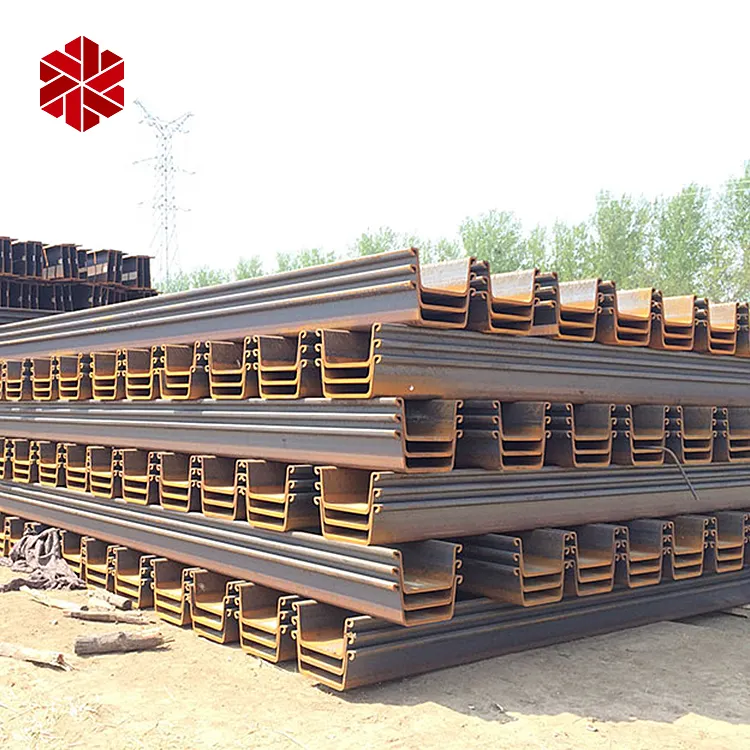 Type U Sheet Pile 6/9/12m Steel Profile GB JIS EN Carbon Steel Factory Customization Steel Structure Accessories