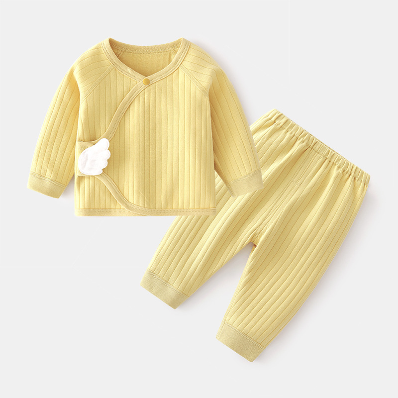 Ensemble bébé ailes d'ange jaune
