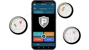 Application de sécurité mobile QR-Patrol, suivi GPS, gestion des patrouilles, compatible Internet, MAC/Linux, fonction SOS - Product Image 1