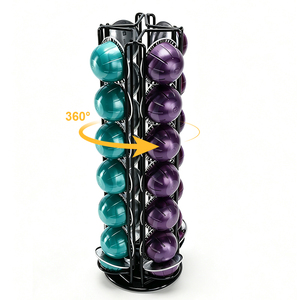 Support de <span class=keywords><strong>rangement</strong></span> rotatif à 360 degrés en métal pour capsules de café <span class=keywords><strong>Nespresso</strong></span> <span class=keywords><strong>Vertuo</strong></span>, pour 28 pièces, idéal pour la maison, la cuisine ou l'hôtel - Product Image 1