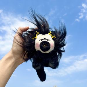 พวงกุญแจตุ๊กตารูปลิงทำจากผ้าฝ้ายน่ารักสุดเท่ห์พวงกุญแจตุ๊กตารูปใบหน้าสีขาวสำหรับนักเรียนและเจ้าของรถของขวัญสำหรับทุกเพศ - Product Image 3