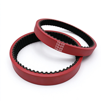 Courroie de distribution T10 270L avec revêtement en caoutchouc rouge 6 mm pour machine d'emballage de films