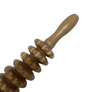 Rouleau de massage en bois courbé naturel pour réduire la cellulite et la <span class=keywords><strong>tension</strong></span> musculaire rouleau de massage du dos en bois - Product Image 4