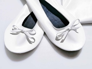Nueva boda moda barato niñas plata Ballet zapatillas planas <span class=keywords><strong>para</strong></span> fiesta <span class=keywords><strong>baile</strong></span> mujeres plegable viaje Ballet zapatos planos bolsa - Product Image 6