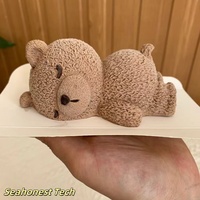Gâteau Mousse Surgelé Sleepy Bear de Haute Qualité, Saveur Fraise, Mangue et Chocolat 3D, 90g, de Seahonest Tech, Certifié Halal