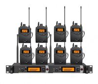 Système de monitoring intra-auriculaire sans fil Pro 2 4 8 canaux cardioïde XLR avec bodypacks, fréquences UHF, montable en rack, empilable, à réduction de bruit