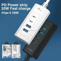 Prise de charge multifonction 20W à 4 ports, 2USB C + 2USB PD, station de charge rapide pour Samsung Galaxy S21, chargeur universel