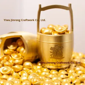 Miniatur simulasi batangan emas pasir emas batang logam kecil kerajinan aksesoris logam dekorasi rumah ornamen kecil perjalanan peringatan - Product Image 3