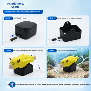 Matériel d'impression 3D personnalisé, jouet amusant en forme de petit veau, grottes de cachette pour poissons et crevettes d'aquarium, micro-paysages, jouet créatif - Product Image 5