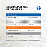 Granulés de polypropylène (PP) à usage général, couleur naturelle, matière première vierge pour les plastiques et articles de consommation courante
