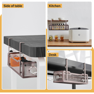 Cesta organizadora metálica <span class=keywords><strong>para</strong></span> cables, superventas al por mayor, <span class=keywords><strong>para</strong></span> gestión de cables en escritorios, cocinas, baños y escritorios de pie. - Product Image 4