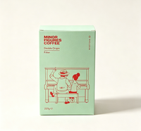 Boîte d'emballage de café en carton pliable personnalisée avec couvercle rabattable et fenêtre