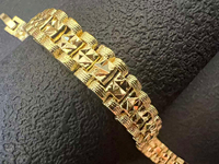 Bracelet de montre en acier inoxydable plaqué or 18 carats de 18 cm, personnalisé pour le dropshipping, bijou étanche, bracelet à maillons épais
