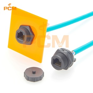 Prise RJ45 CAT5e étanche à verrouillage par vis avec carte de circuit imprimé PCB IP67, montage sur panneau, adaptateur pour boîtier industriel extérieur, câble - Product Image 5