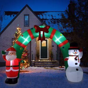 Décorations <span class=keywords><strong>de</strong></span> Noël gonflables pour l'extérieur en Dacron FYC avec Père Noël et boîtes cadeaux – Vente en gros - Product Image 3