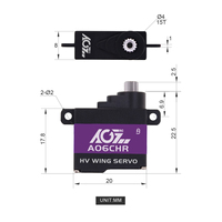 AGFRC 8mm completo CNC 7G 3KG 0.052s 8,4 V HV 15T titanio Metal Gear Mini programable Digital RC pequeño avión Robot Servo