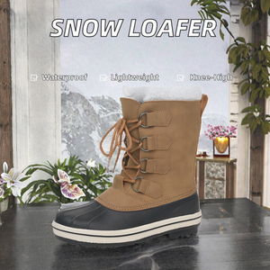 Envío Directo, Botas de Invierno Impermeables de Alta Calidad para Mujer, con Plantilla de EVA, Estilo Mocasín, Planas, Tipo Duck Shoes - Product Image 2