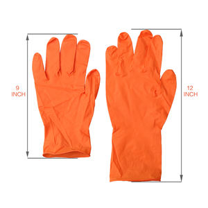 Produit du fabricant XINGYU Gants en nitrile jetables orange robustes Gants en nitrile sans poudre à motif de diamant - Product Image 2