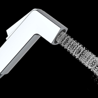 Accessoire de robinetterie de salle de bain moderne en plastique ABS, bidet portable pour toilettes, surface plaquée, pour hygiène des mains