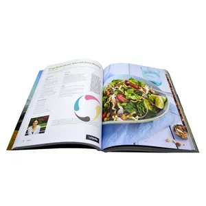 Tùy chỉnh bìa cứng ràng buộc tùy chỉnh nhiều lớp công thức nấu ăn in ấn cuốn sách