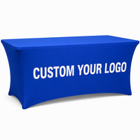 Nappe personnalisée imprimée, lavable en machine, sans plis, pour stand de salon professionnel avec logo pour activités d'entreprise