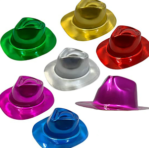 Cappelli da Gangster 24 pezzi per feste con colori metallici in plastica, stile pazzo e classico, decorazione per feste - Product Image 5