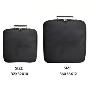 Bolsa de Cosméticos de Viaje Grande, Negra, de PU con Cierre, Impermeable, Portátil y Duradera, con Diseño Elegante y Logotipo, Bolsa para Pistola de Carga - Product Image 5