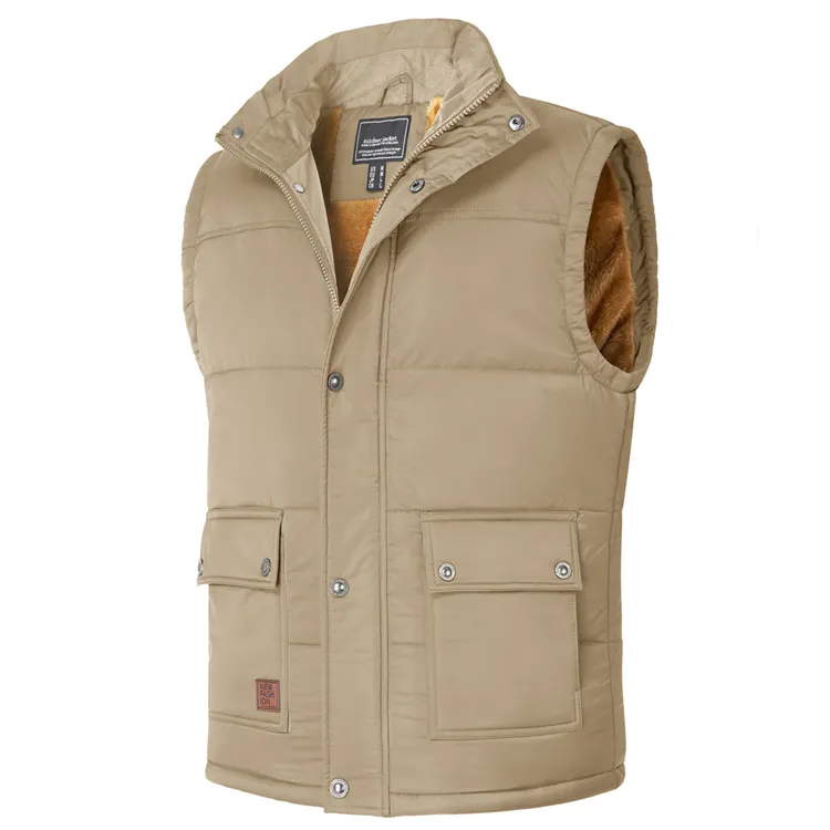 Clothing Manufacturer Custom Utility Fleece Sleeveless Vest Jacket,Winter Thermal Plus Size Men's Vests & Waistcoats