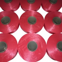 Fil multifilament en polypropylène FDY rouge 1000D de la marque Hongyun, torsadé, anti-UV, pour l'emballage