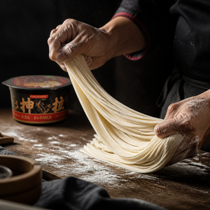 บะหมี่กึ่งสำเร็จรูปเนื้อวัวทำมือ บะหมี่เส้นแบนกว้าง น้ำซุปกระดูกเข้มข้น ขายส่งจำนวนมาก รับผลิตแบบ OEM ส่งออก - Product Image 4