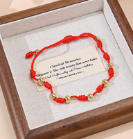 Bracelets porte-bonheur tendance en vente flash, bracelets en cordon rouge Kabbalah ajustables pour la chance