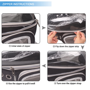 Breathable Lightweight Oxford & Nylon <b>Large</b> <b>Capacity</b> Portable Transparent Cat and Dog Travel Carrier Pet <b>Backpack</b> - Product Image 5
