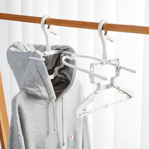 High Quality Plastic Folding Coat <b>Hanger</b> with Hood <b>Hanger</b> for Clothing Use in Living Room - Product Image 2