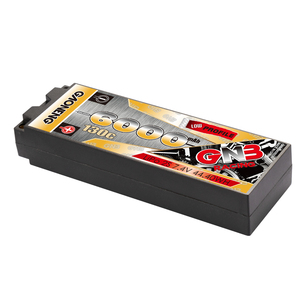 Batterie LiPo RC intégrée GNB GAONENG 6000MAH 2S 2S2P 7.4V 130C avec boîtier rigide 5.0mm Bullet pour voiture et bateau RC à l'échelle 1:10 - Product Image 1