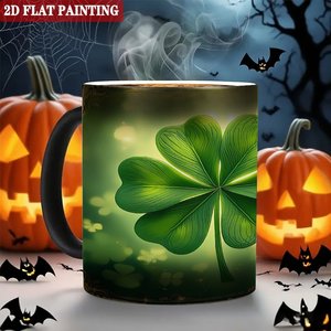 Outdoor Lawn Picnic Drinking Mug Frosted Black 11oz Ceramic Heat Sensitive <b>Magic</b> Cup - Product Image 6