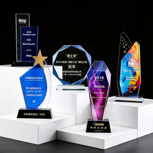 Trofeos y Premios Empresariales de Lujo Personalizados Creativos al por Mayor 2026, Cristal Moderno de Alta Gama con Impresión a Color - Product Image 1