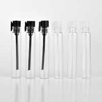 Botol Parfum Mini Kaca Isi Ulang 0.3ml 1ml 5ml, Vial Perjalanan, Logo Kustom OEM untuk Distribusi Sampel