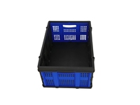 Panier de rangement pliable en plastique à 1 couche avec couvercle, 260x400x560, pour le stockage des fruits et le shopping - Vente en gros usine