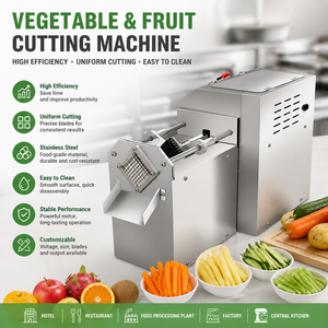 Máquina Eléctrica Cortadora de Patatas Fritas y Verduras de Raíz en Tiras, para Berenjenas y Patatas - Product Image 5