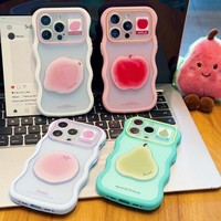 DIY printbare hoes voor iPhone 18 17 Pro Max, trendy fruit achterkant sticker, aanpasbaar, schokbestendig beschermhoesje