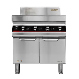 Lestov Upright 4 Rings Restaurant Induction Stove With Knob Control 3500w For Canteen Kitchen