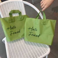 Nouveau design recyclé impression personnalisée couleur crème sac à provisions en plastique poignée en plastique découpé sac à provisions nu