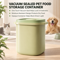Seau de stockage pour aliments pour chats, résistant à la lumière, hermétique, résistant à la moisissure, en plastique épais avec couvercle pour l'alimentation en intérieur