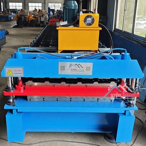 เครื่องผลิตแผ่นหลังคาสองชั้นแบบสี่เหลี่ยมคางหมูและแบบ1064 1BR เหล็กสี1070 - Product Image 2