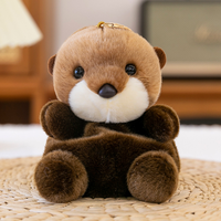 Petite taille animal lesté jouet girafe chien lapin écureuil peluche porte-clés jouet en peluche sac à dos pendentif griffe Machine jouet