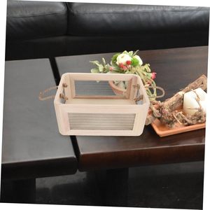 Hộp Lưu Trữ Bằng Gỗ Cổ Điển Lưu Trữ Bằng Gỗ Bin Với Sợi Dây Đay Xử Lý Mộc Mạc Crate Cho Tổ Chức Quần Áo Và Nhiều Hơn nữa Ở Nhà - Product Image 6